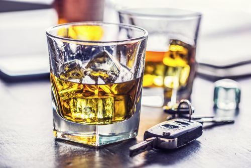 car keys and alcohol