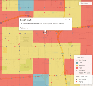 21st Street and Shadeland Avenue crash risk