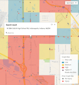 38th Street and High School Road crash risk