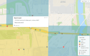I-70 and E Harding St crash risk