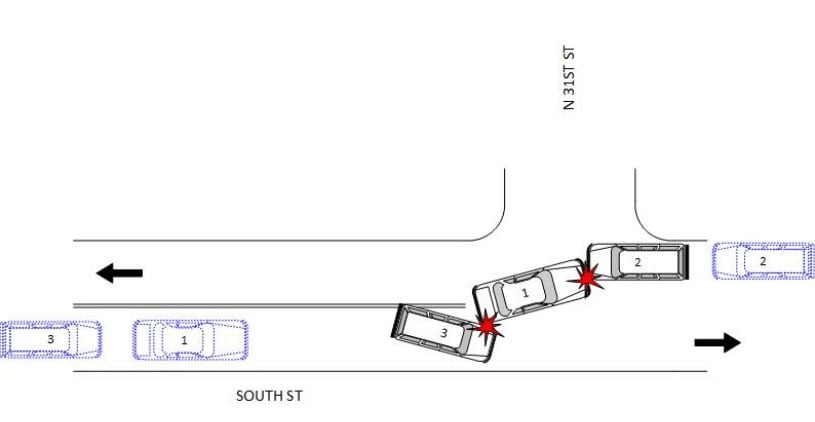 Lafayette car accident diagram