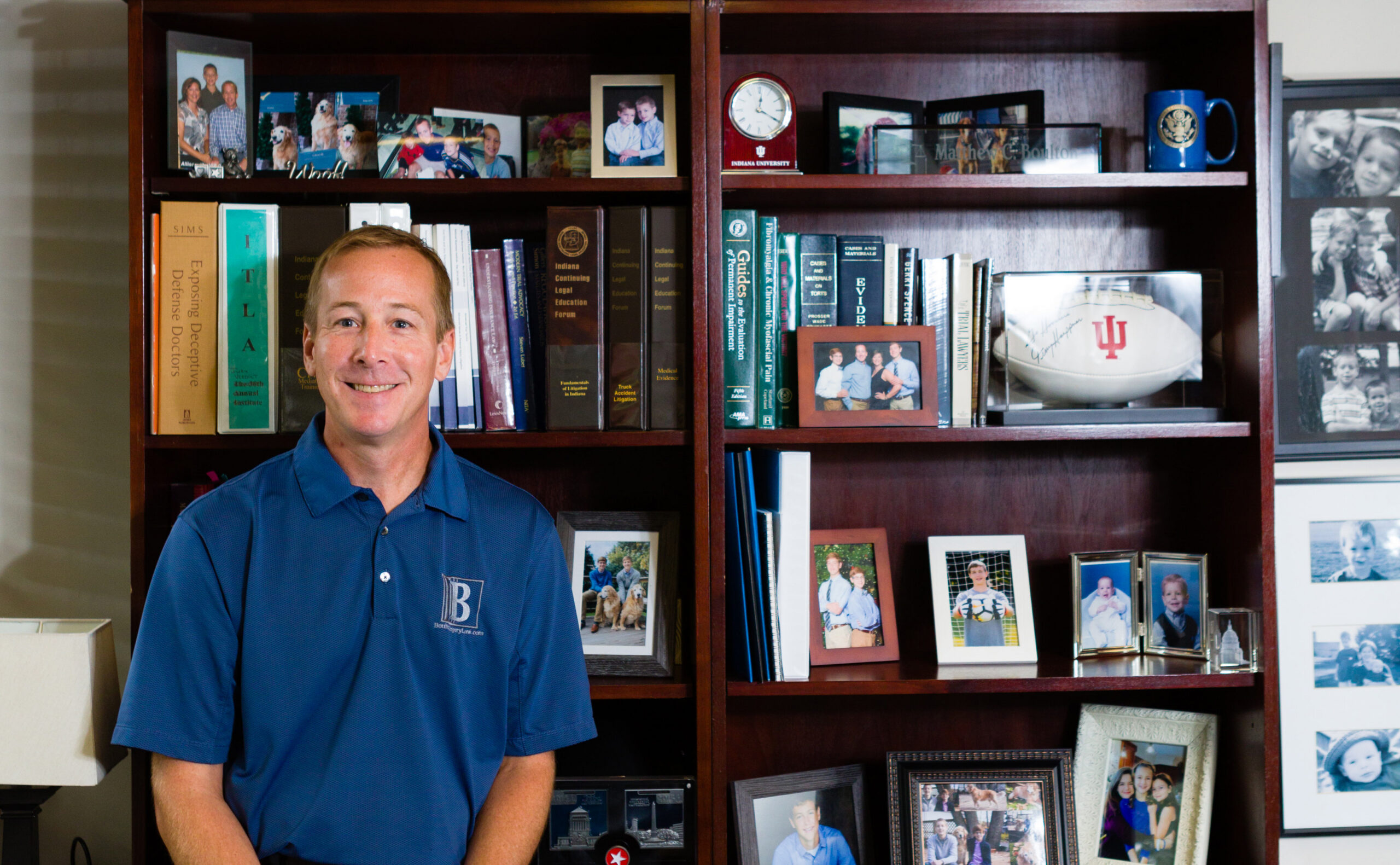 Attorney Matt Boulton in his lawfirm focused on injury and wrongful death cases